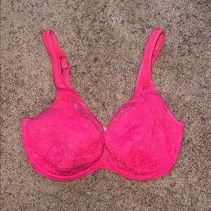 Vibrant Pink Lace Bra